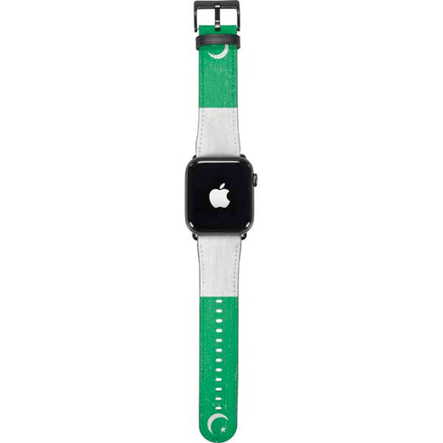 Pakistan Flag Distressed Apple Watch Band 42-44mm